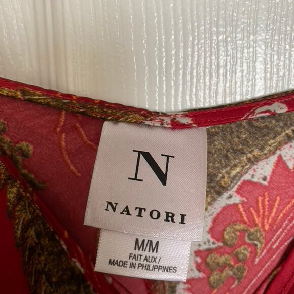 sultry red dragon print natori slip dress - Picture 6 of 9